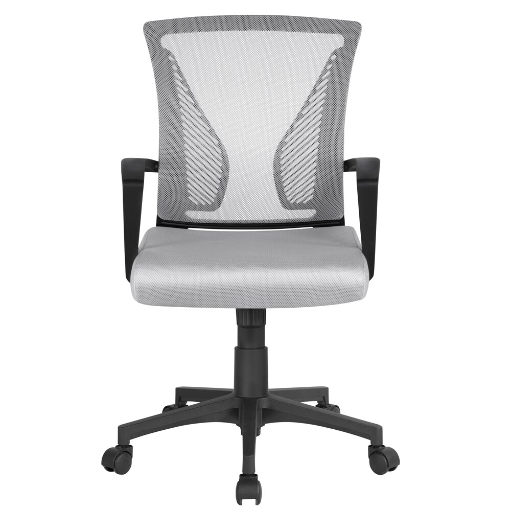 Yaheetech Bürostuhl Schreibtischstuhl Drehstuhl Chefsessel office Stuhl höhenverstellbar Ergonomisches Design Grau