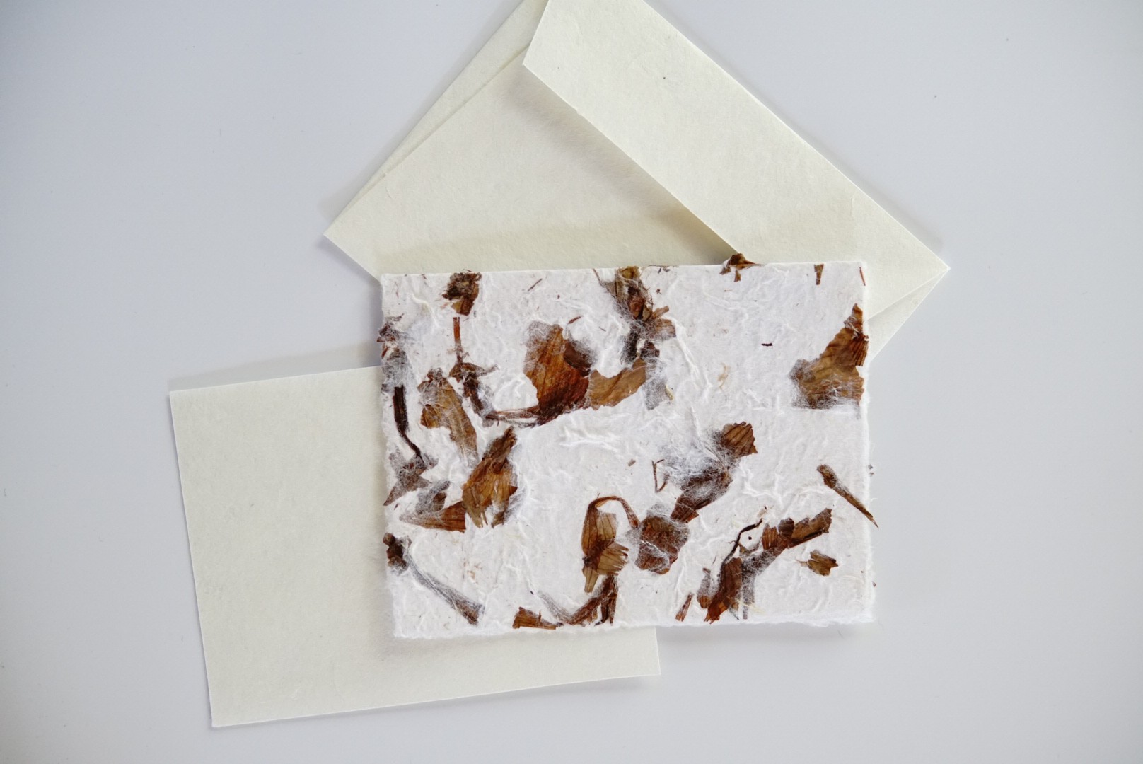 Grußkarte, Büttenpapier, weiß, kupfer, B 12,5 cm, H 17 cm günstig bestellen