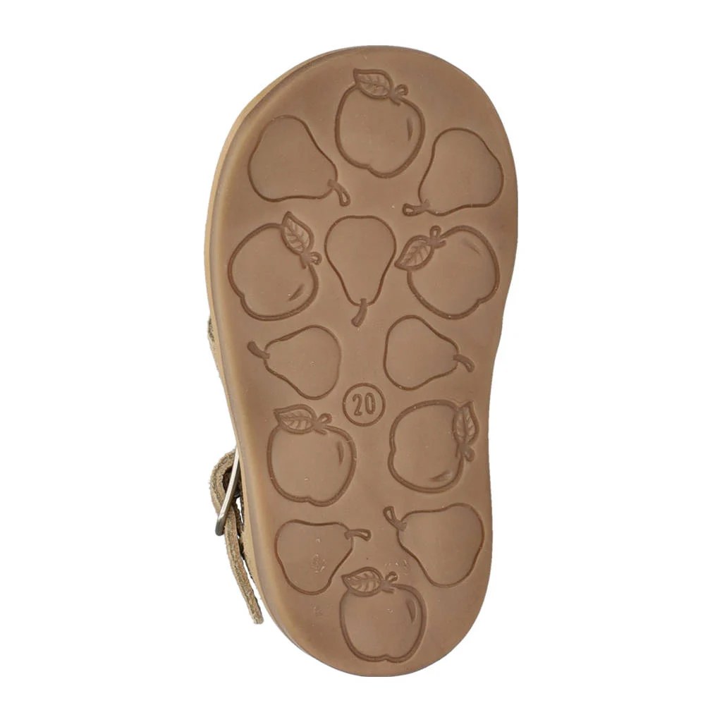 Nelson Kids suède sandalen taupe