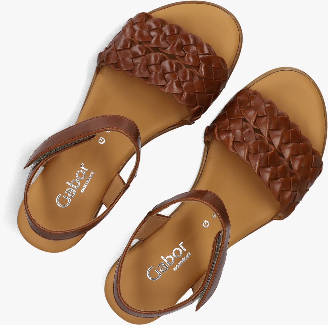 cognac gabor platte sandalen 759.2