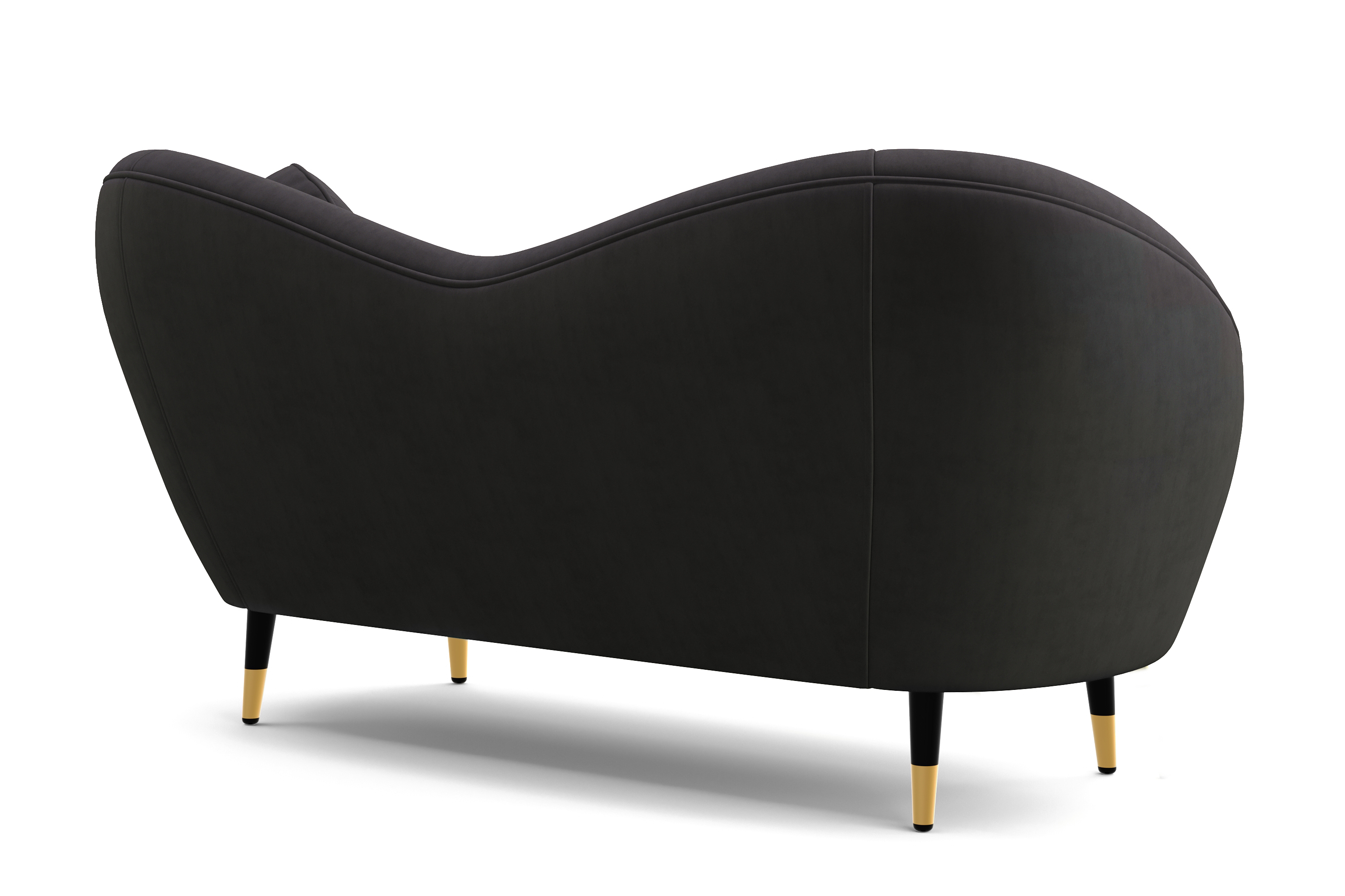 Sofa Samt DAPHNE 2-Sitzer anthrazit