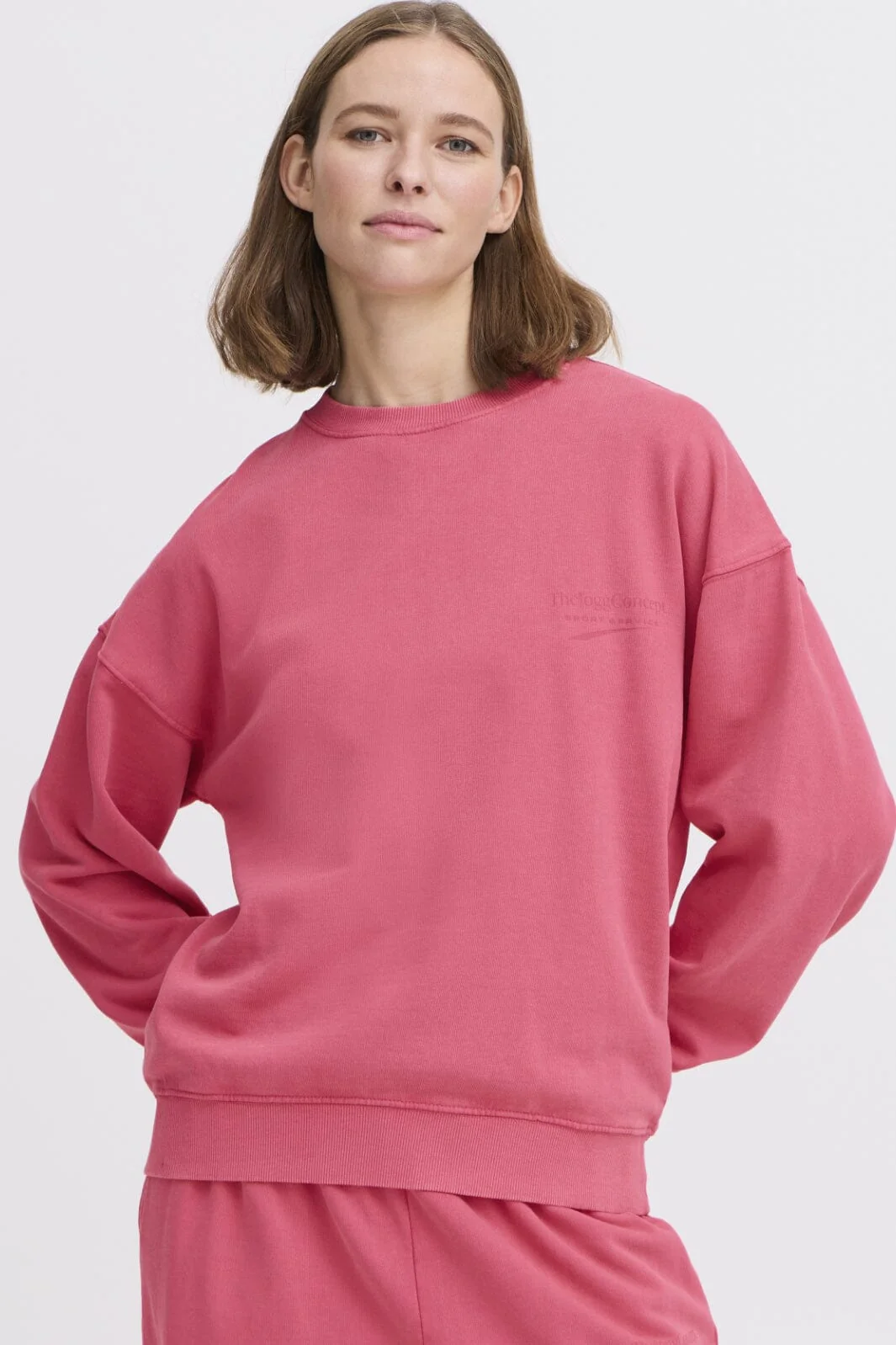 The Jogg Concept Jcrubi Logo Sweatshirt 182143 beetroot purple