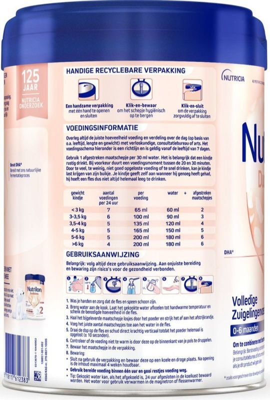 Nutrilon - Melkpoeder Duo Balans 1 - Inhoud 800GR