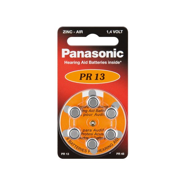 Panasonic Pack 6 Pilhas para Aparelho Auditivo BL/6 ZINC AIR PR 13