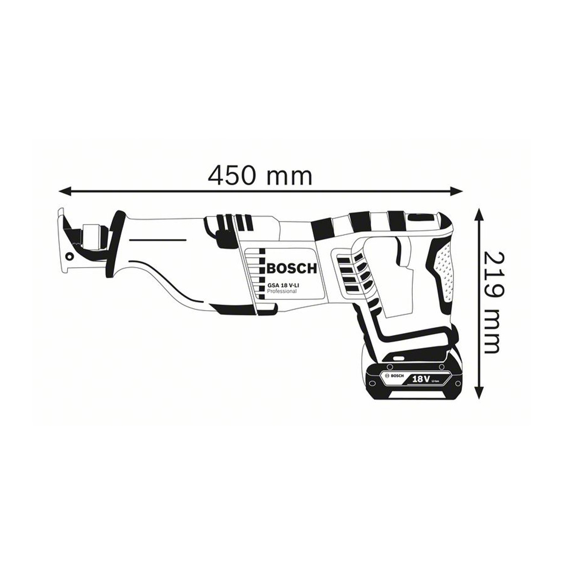 Bosch GSA 18V-LI Säbel solo CLC Karton (0 601 64J 000)