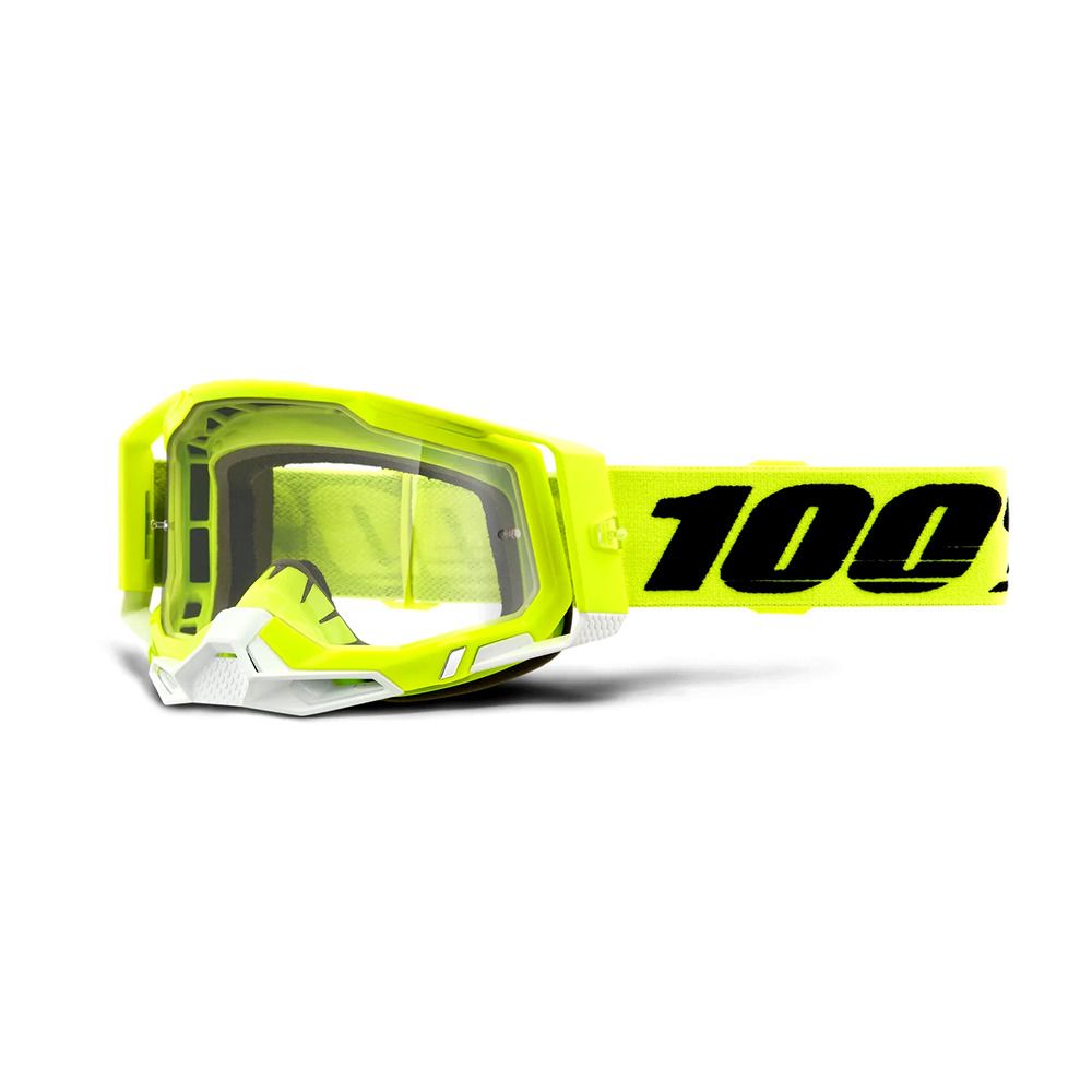100 percent RACECRAFT 2 - Masque VTT yellow clear lens