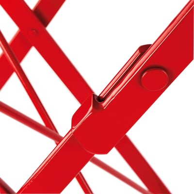 Balkonklapptisch Stahl quadratisch, Rot