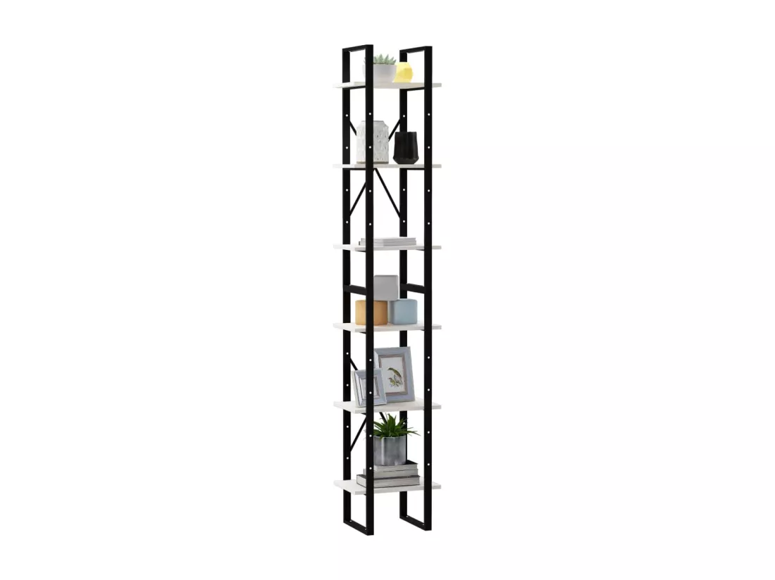 Armoire haute Blanc 40x30x210 cm Bois de pin solide