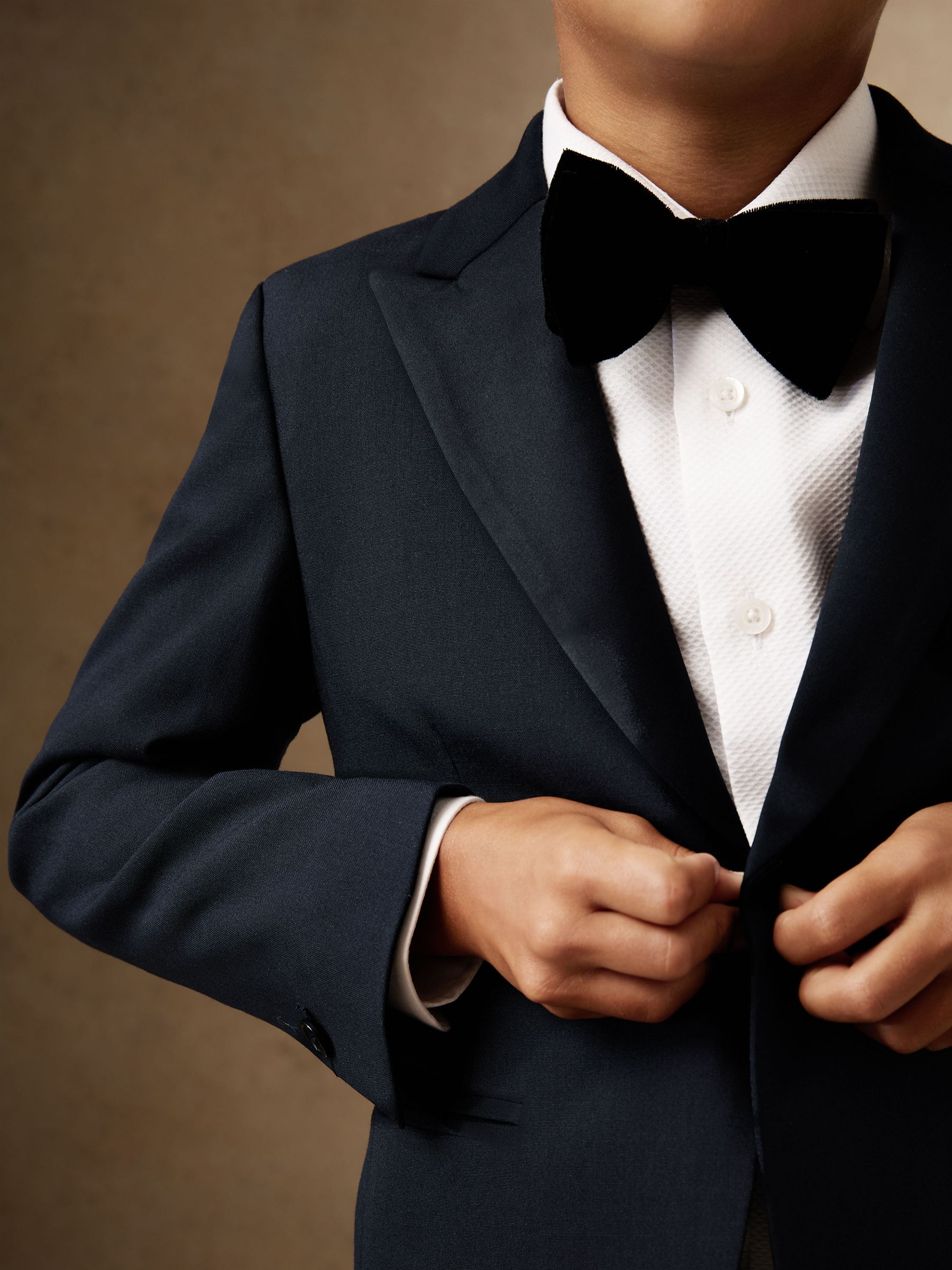 Reiss Knightsbridge Single-Breasted Tuxedo Blazer Wool-Blend