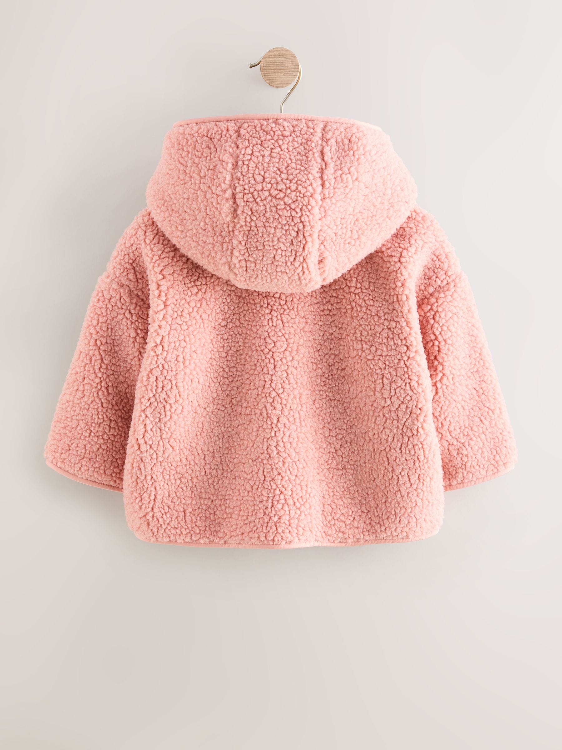 Roze - Fleece met drukknoopsluiting (3mnd-7jr)