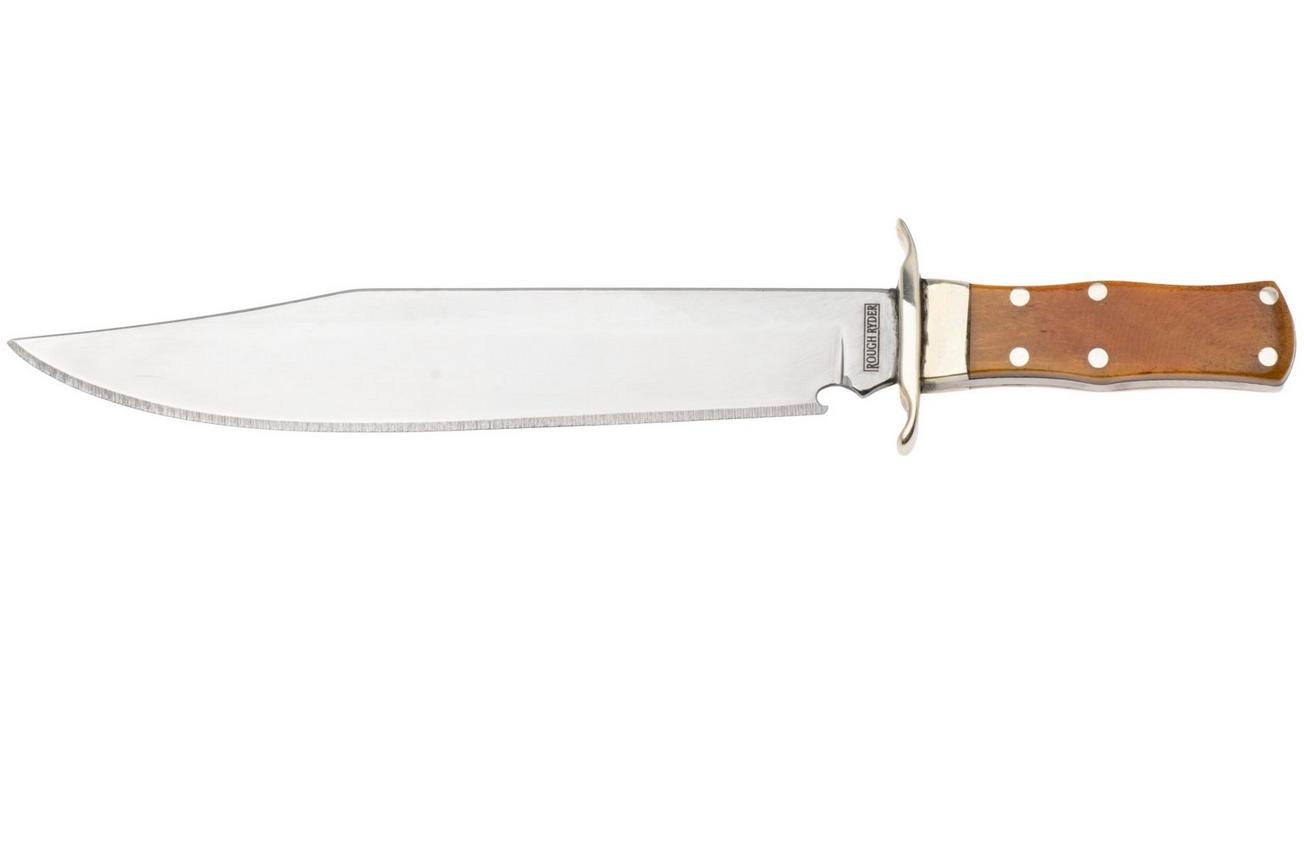 Rough Ryder Mini Spanish Notch Bowie RR1903 Polished 440, Bone, vaststaand mes