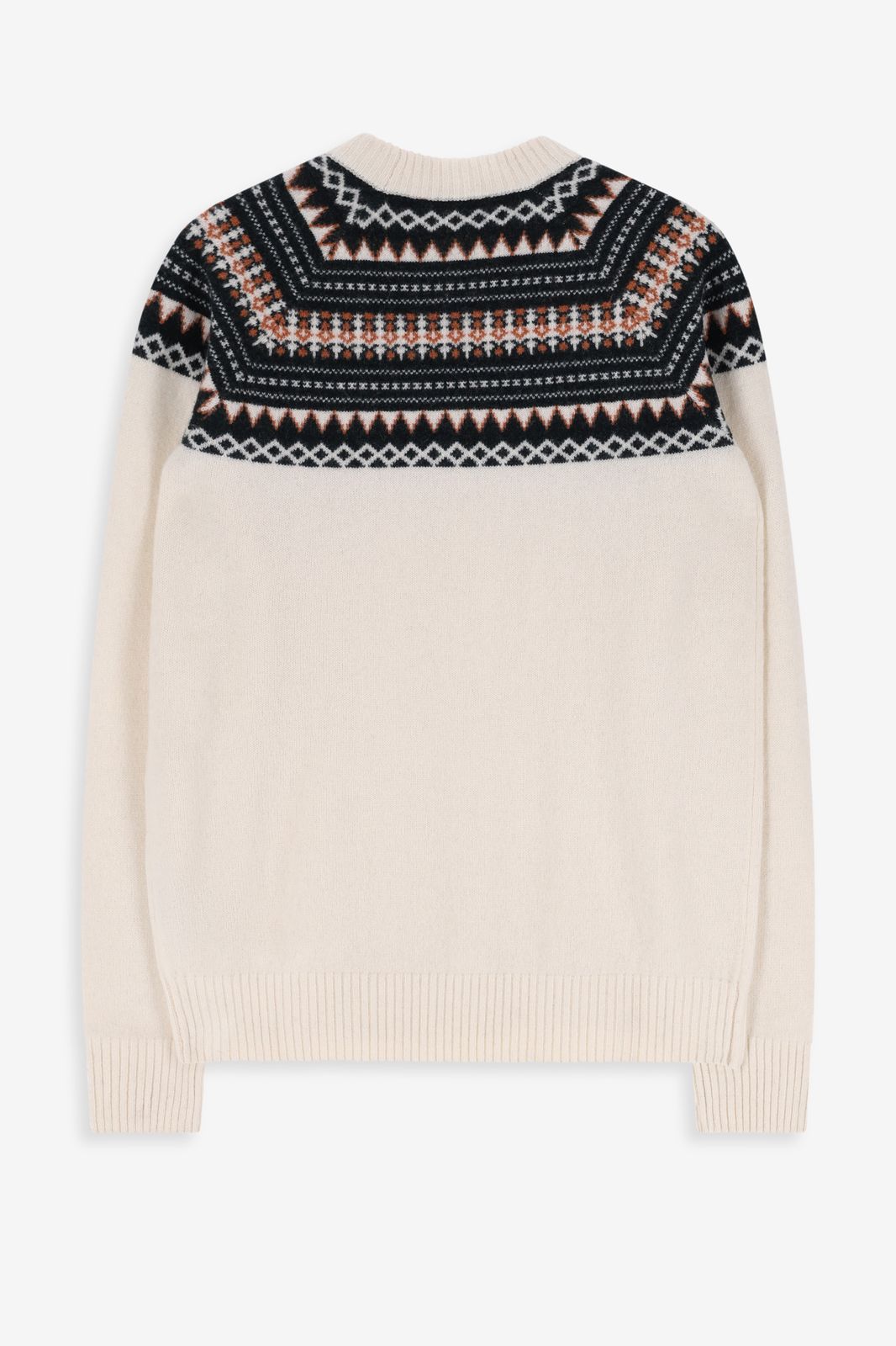 Witte jacquard trui