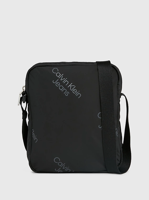 Bolsa de ombro estilo repórter com logotipo