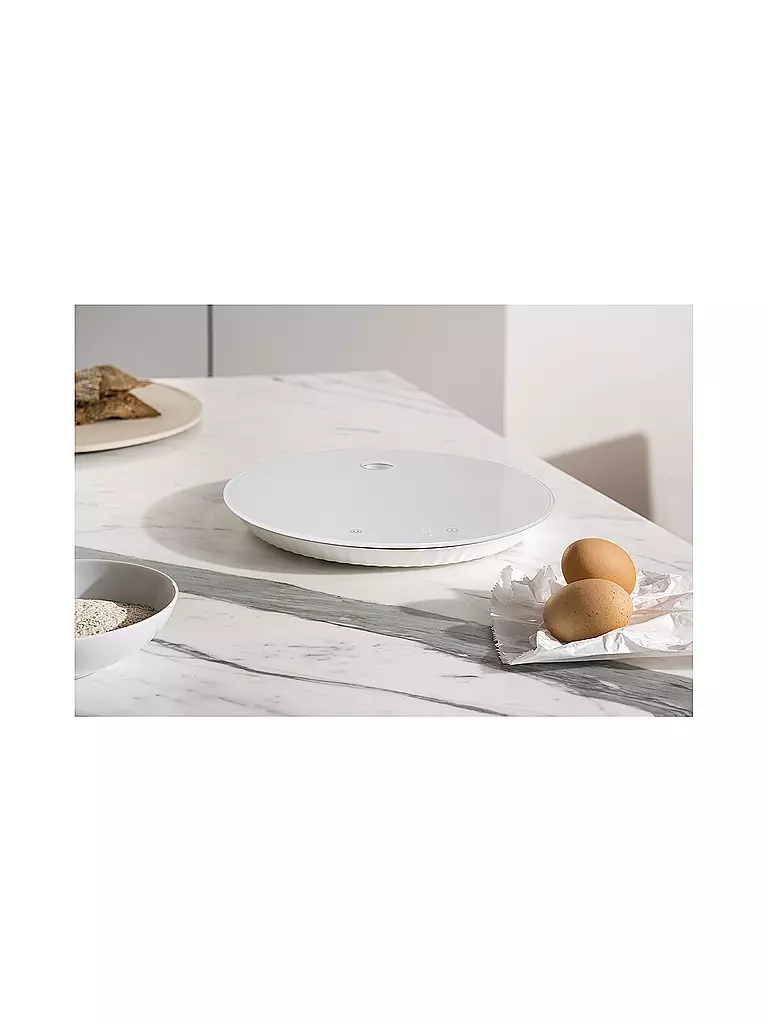 ALESSI Digitale Küchenwaage Plisse Thermoplastisches Harz / Weiss weiss