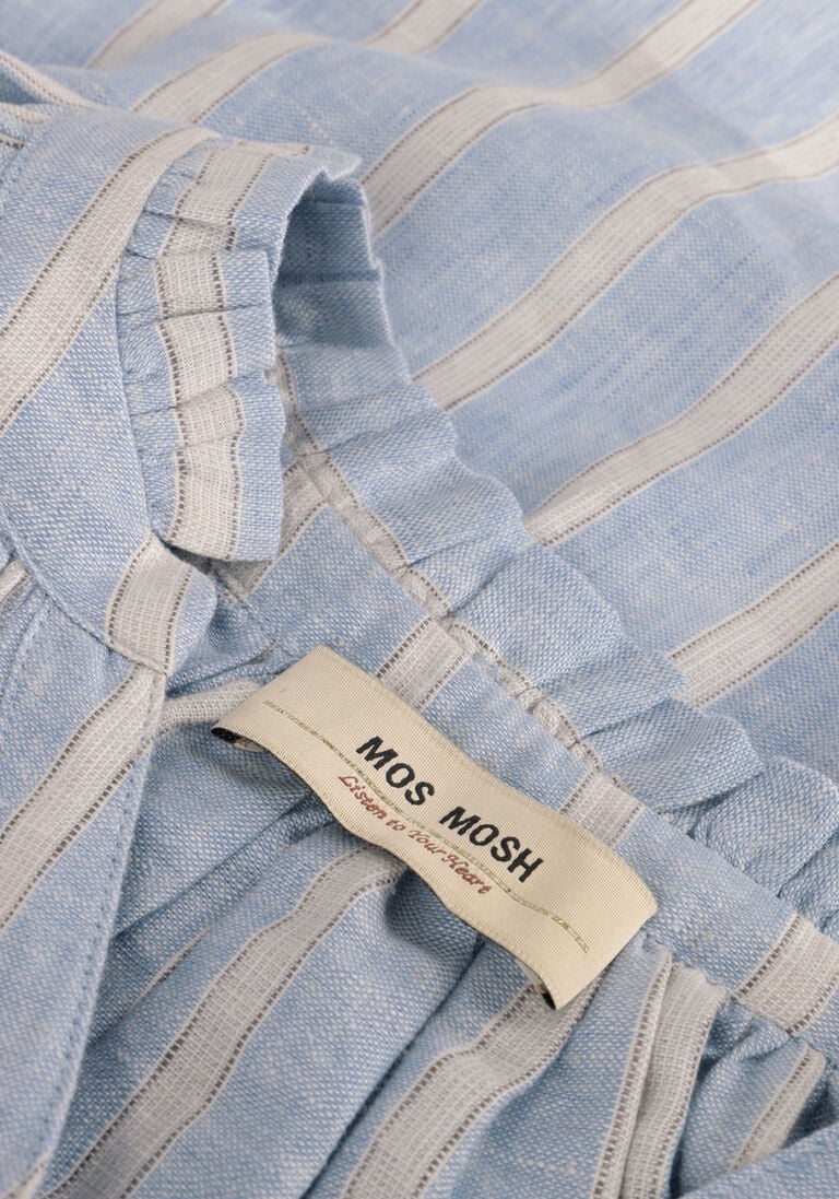 MOS MOSH lichtblauwe mos mosh blouse safi striped linen shirt