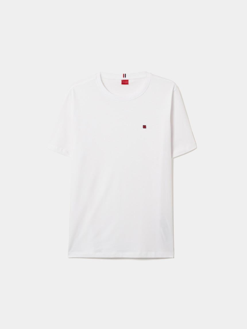 T-shirt básica de algodão