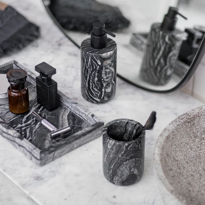 Mette Ditmer - Marble Zahnputzbecher, dark forest