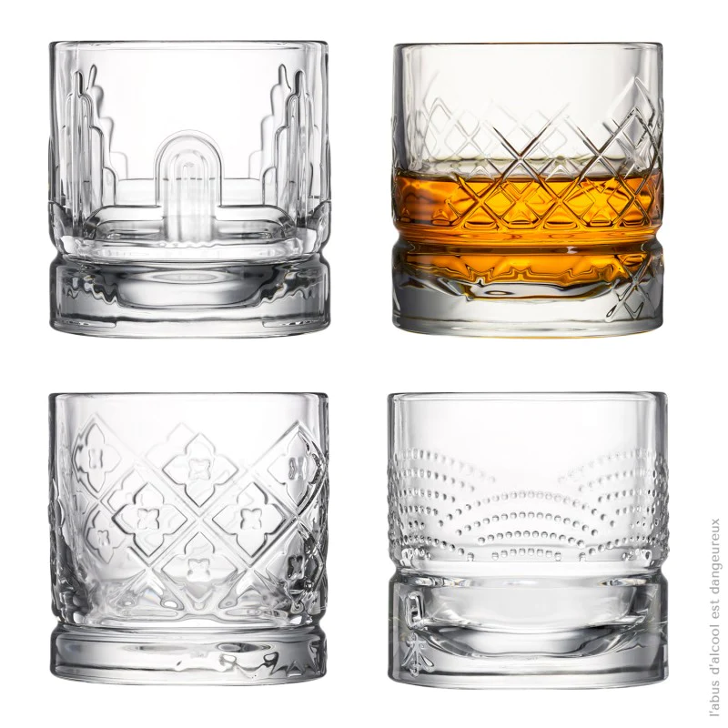 Set de 4 verres à whisky, DANDY La Rochère