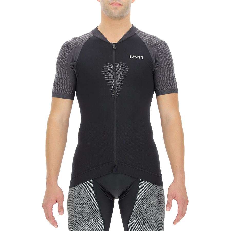 UYN Granfondo Fietsshirt Korte Mouwen Zwart/Grijs Heren