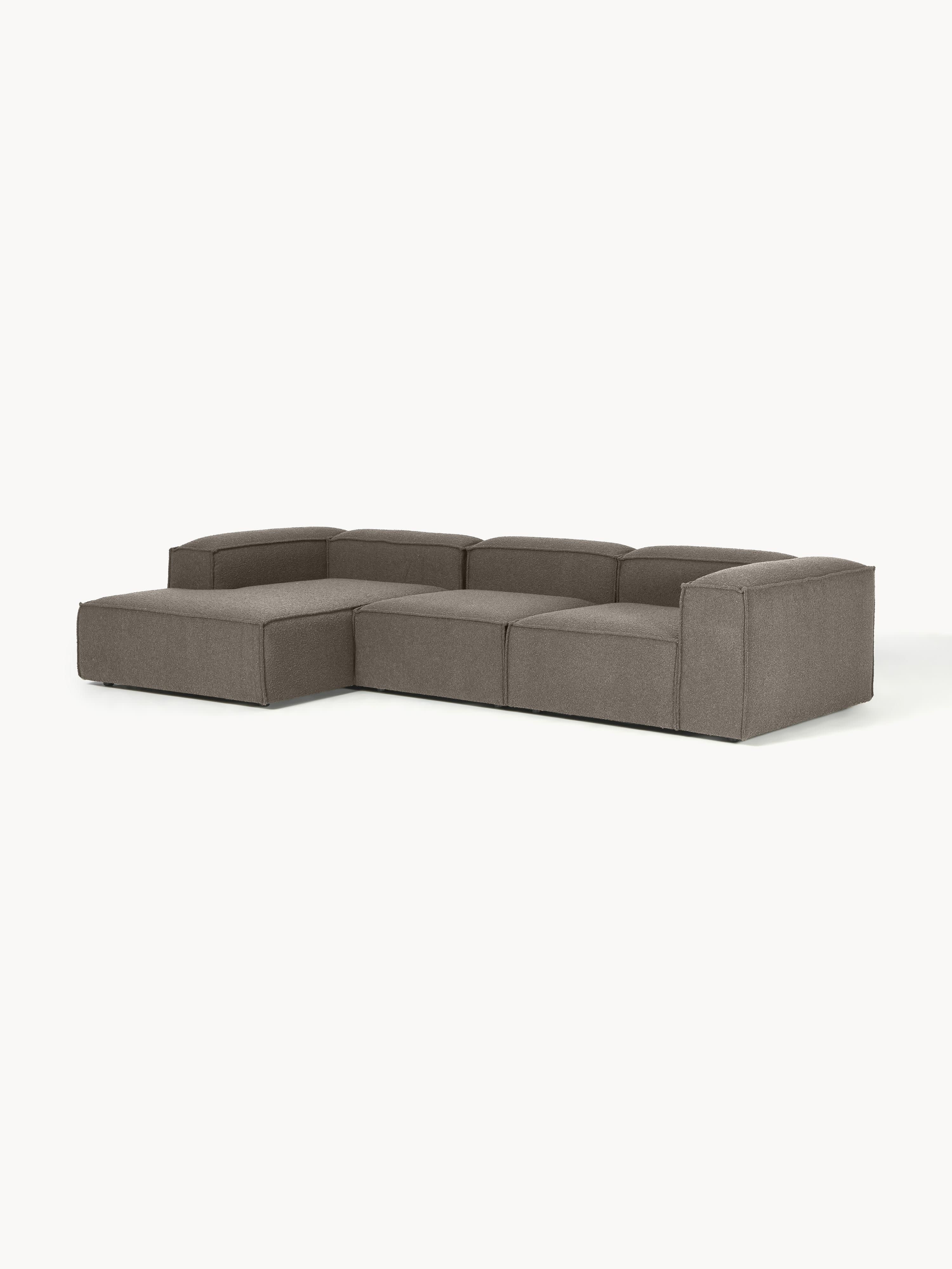 Bouclé modulaire hoekbank Lennon (4-zits)