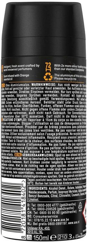 AXE - Fine Fragrance Collection - Deodorant - Black Vanilla - 6 x 150 ml