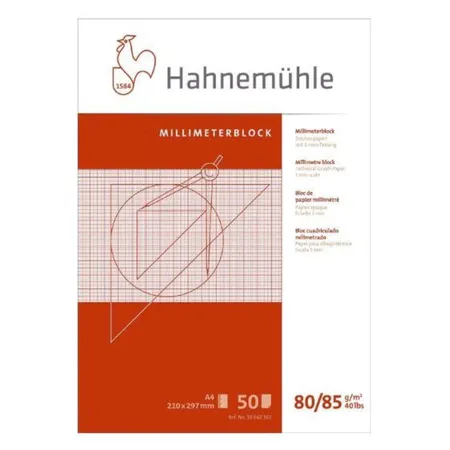 Hahnemühle Millimeterblock A4 85g 50 Blatt kariert
