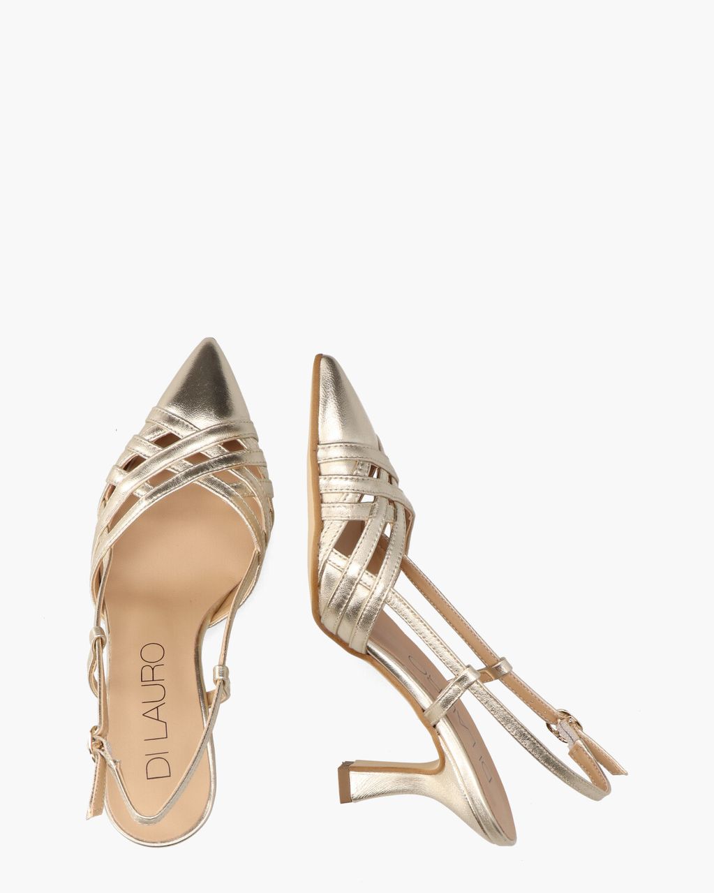 Di Lauro Romaisa Goud Dames Slingbackpumps