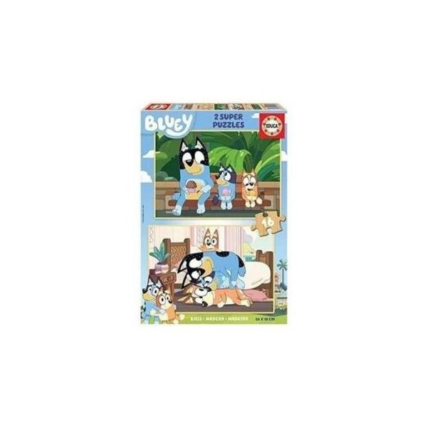 Educa Puzzle Madeira 2x16 Peças Bluey