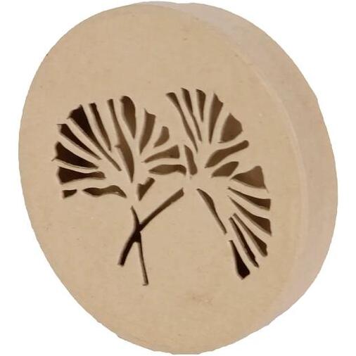 Boîte végétale ronde 15x15x3cm - Kraft