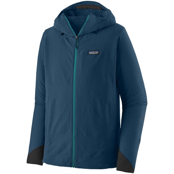 Veste polaire randonnée PATAGONIA M'S R1 TECHFACE HOODY LAGOM BLUE