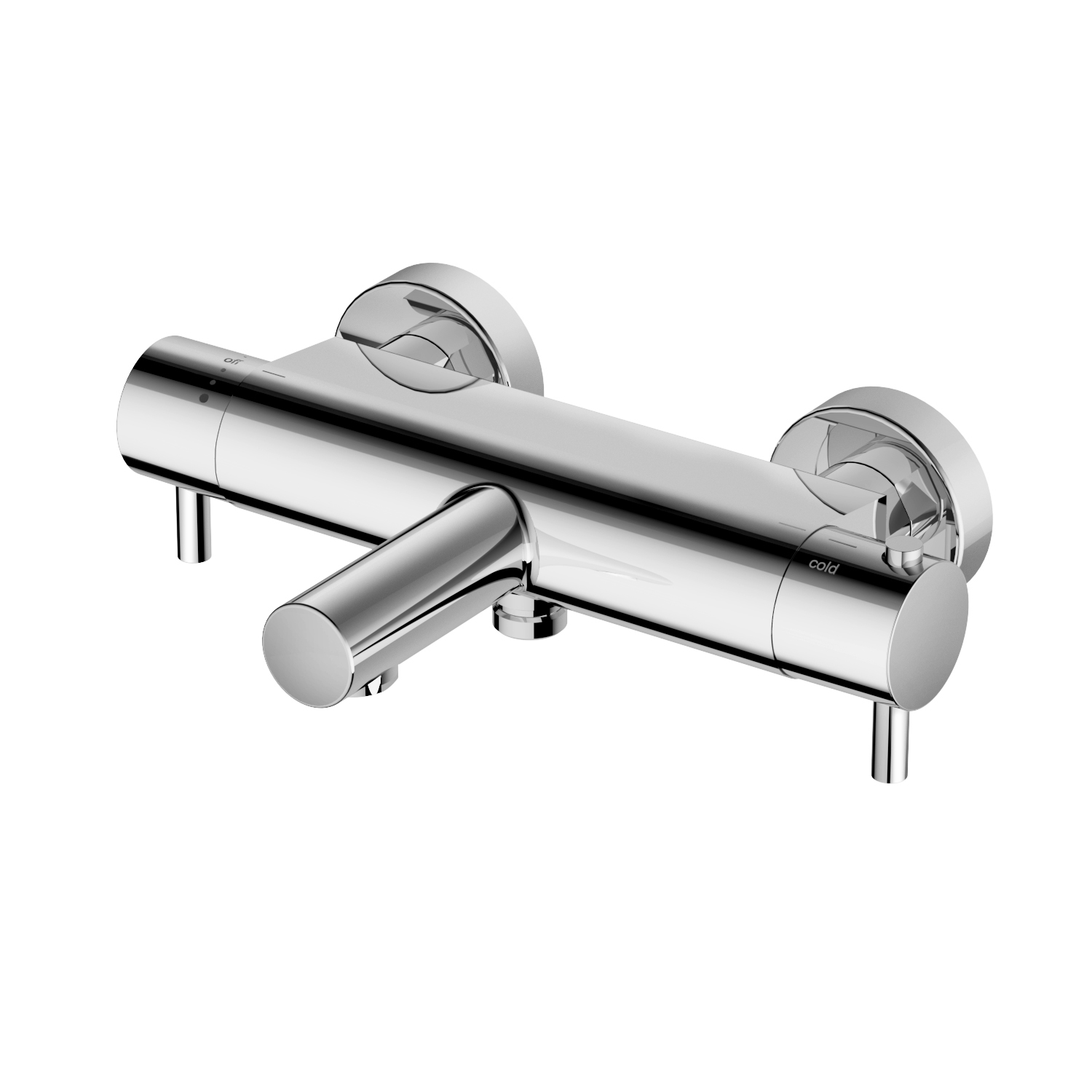 Hotbath Buddy/Laddy Thermostatische Badkraan met Uitloop Geborsteld Nikkel B022