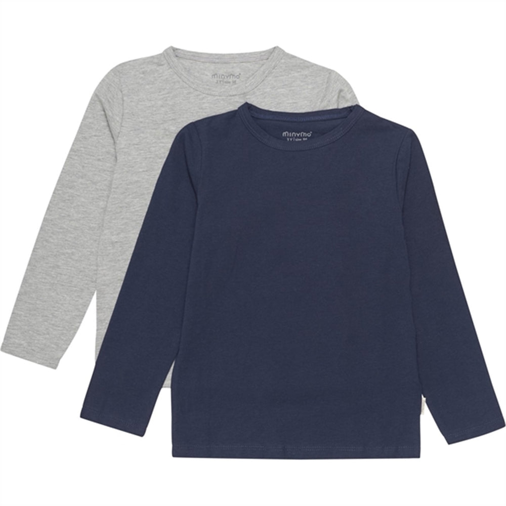 Køb Minymo Dark Navy Bluse Basis 34 2-pak NOOS