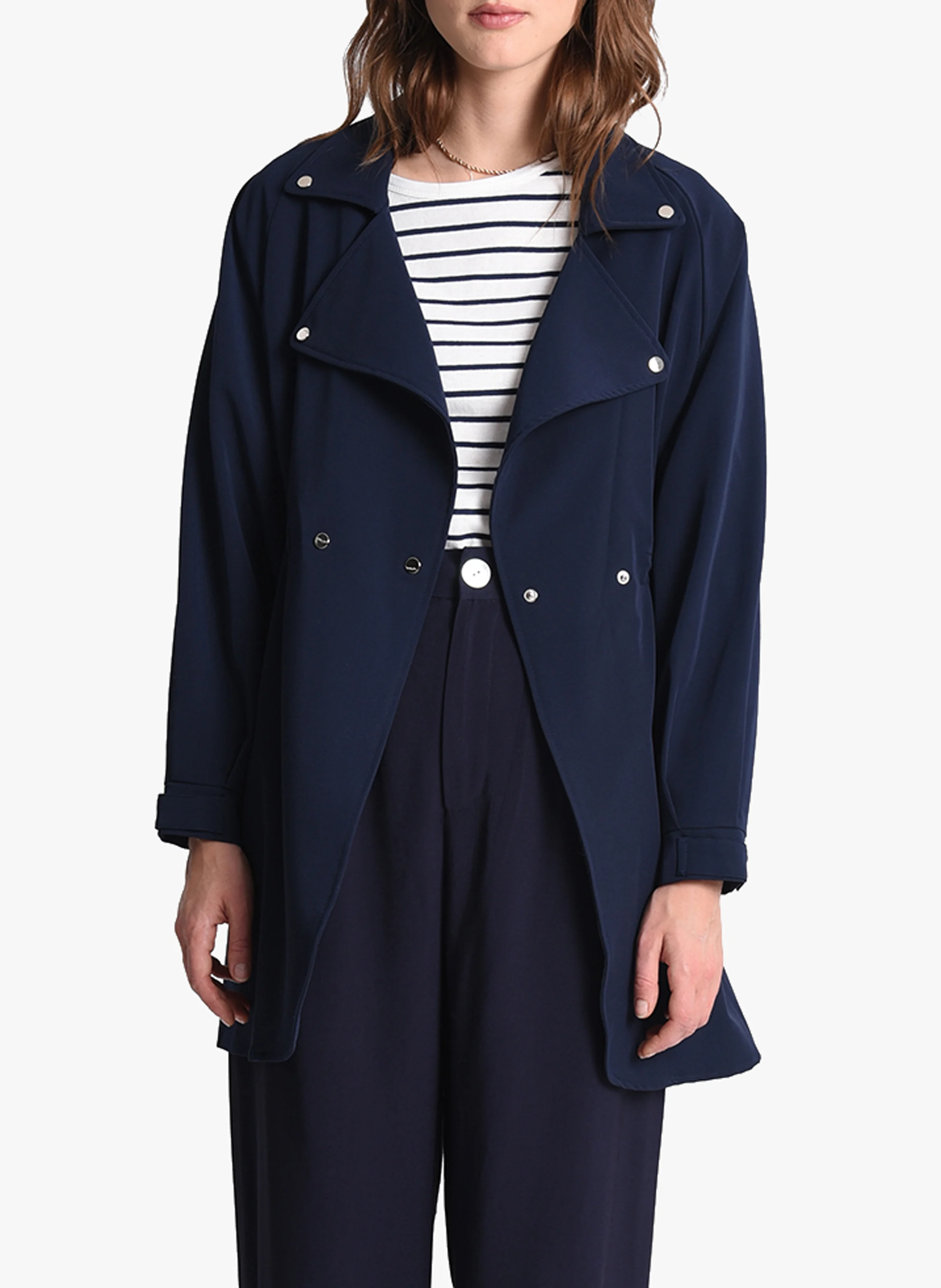 Veste croisée à col revers | Bleu