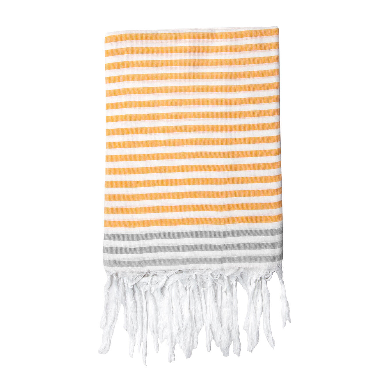 Febronie Fouta Bora Bora jaune tournesol/gris perle - 100x200 cm