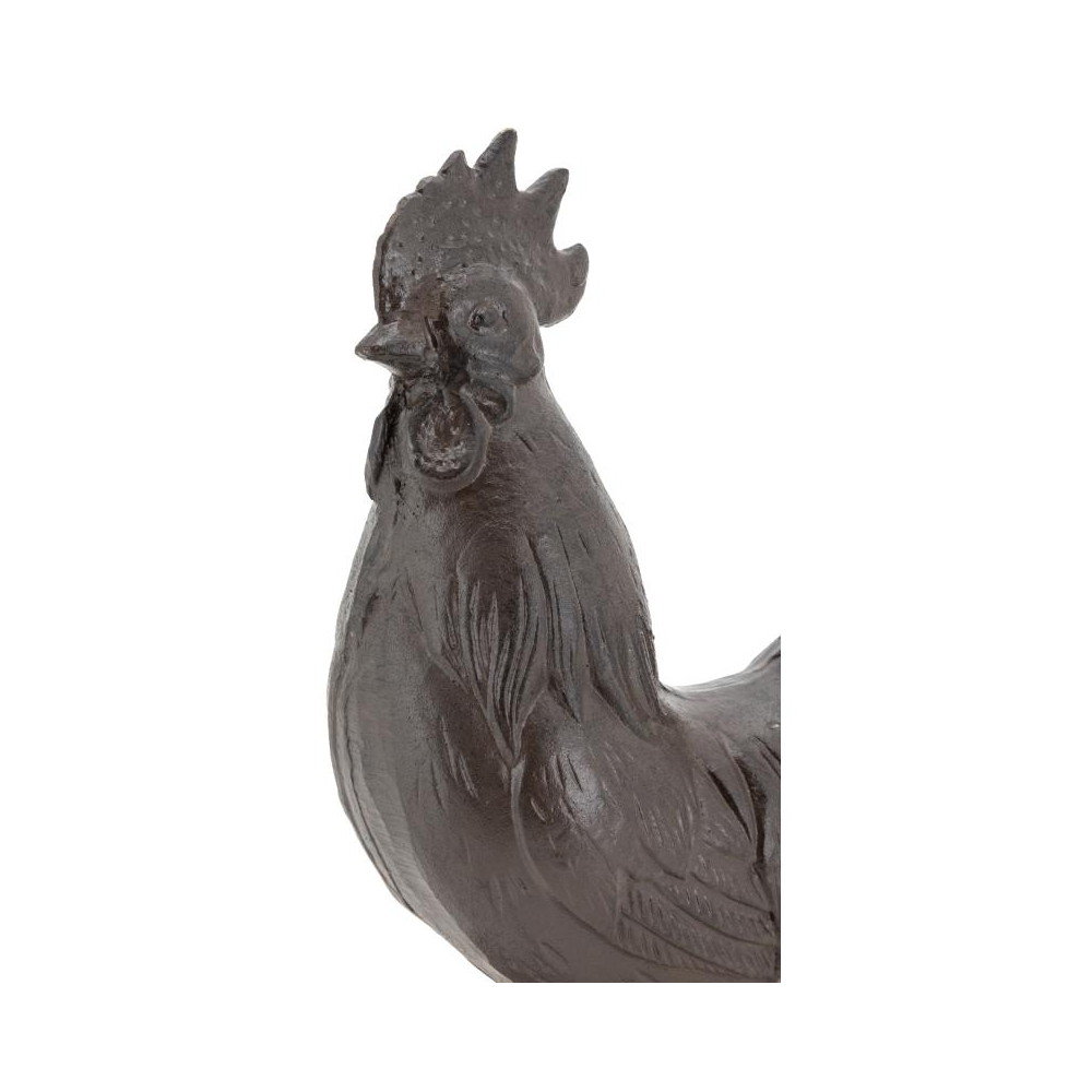 Coq en fonte marron