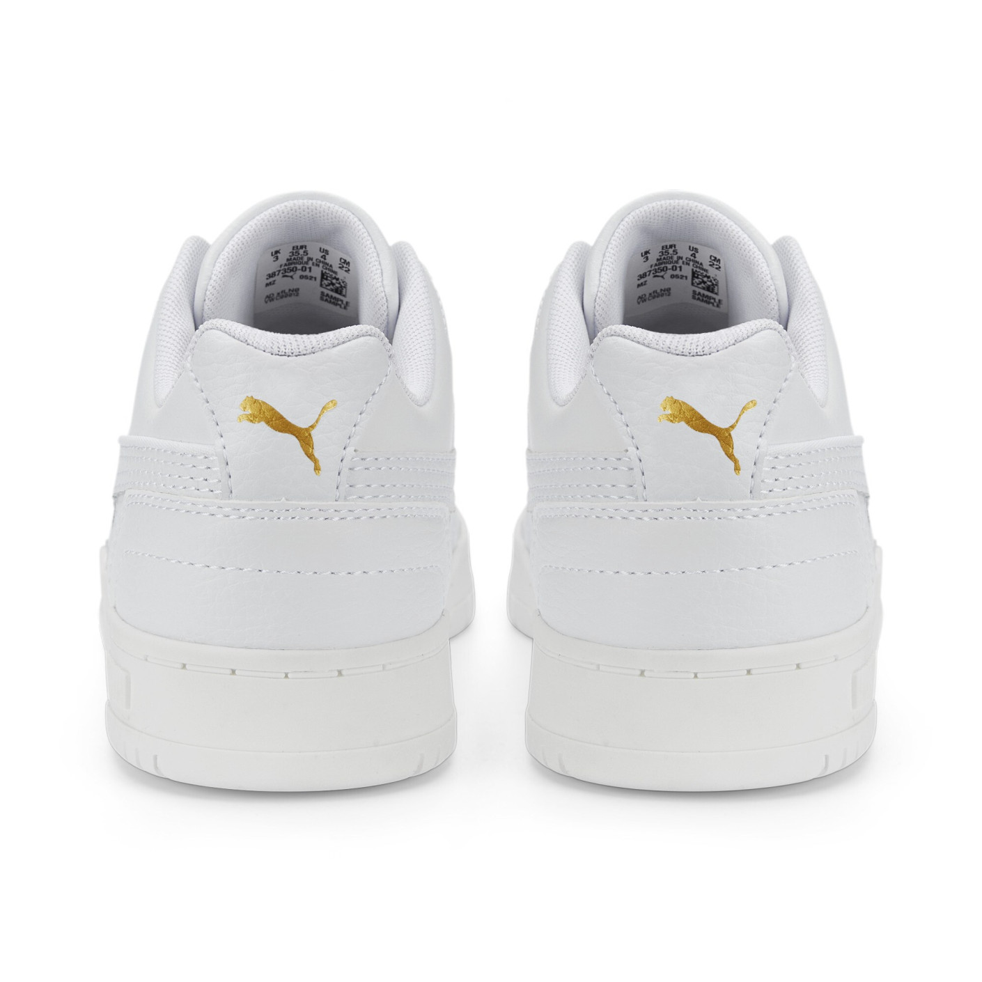 PUMA Rebound Game Low Sneakers Kids Wit Goud