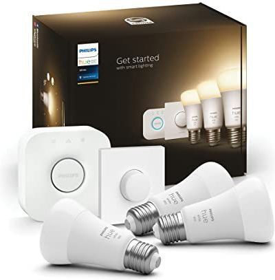 Philips Hue - Starterkit - 3 Lampen - E27 - Warm-Wit Licht - Dimbaar