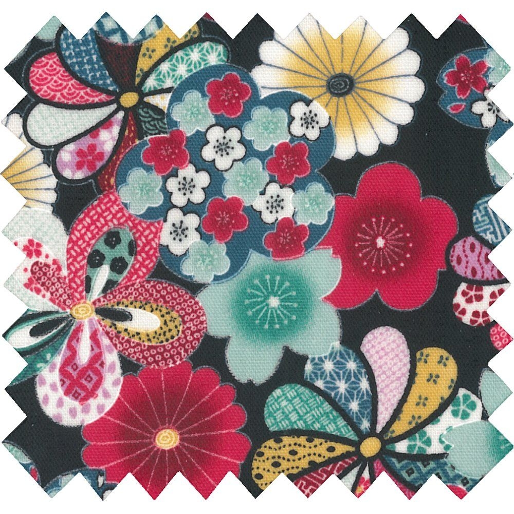 Tissu Enduit Au Mètre Fleurs Du Mékong