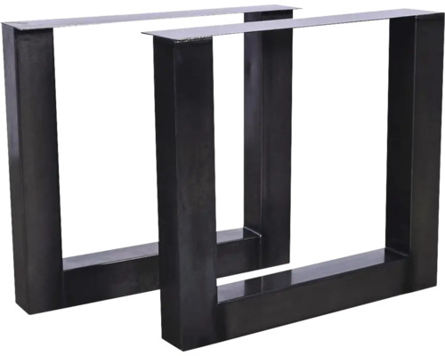 Buildify U-vormig tafelframe, ruw staal, geverfd, 1 set = 2 stuks, 720x780 mm