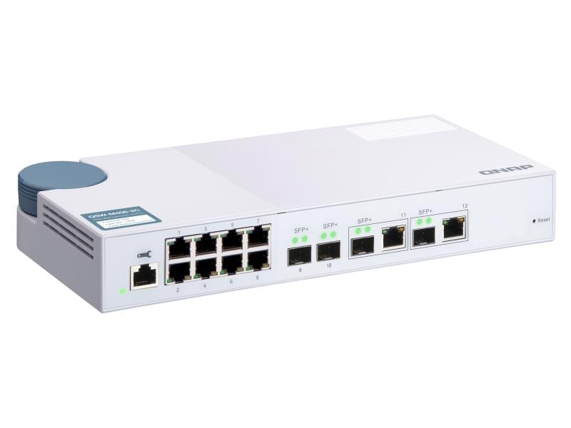 QNAP SFP  Switch QSW-M408-2C 12 Port QNAP QSW-M408-2C, Switch 8-Port 10GbE