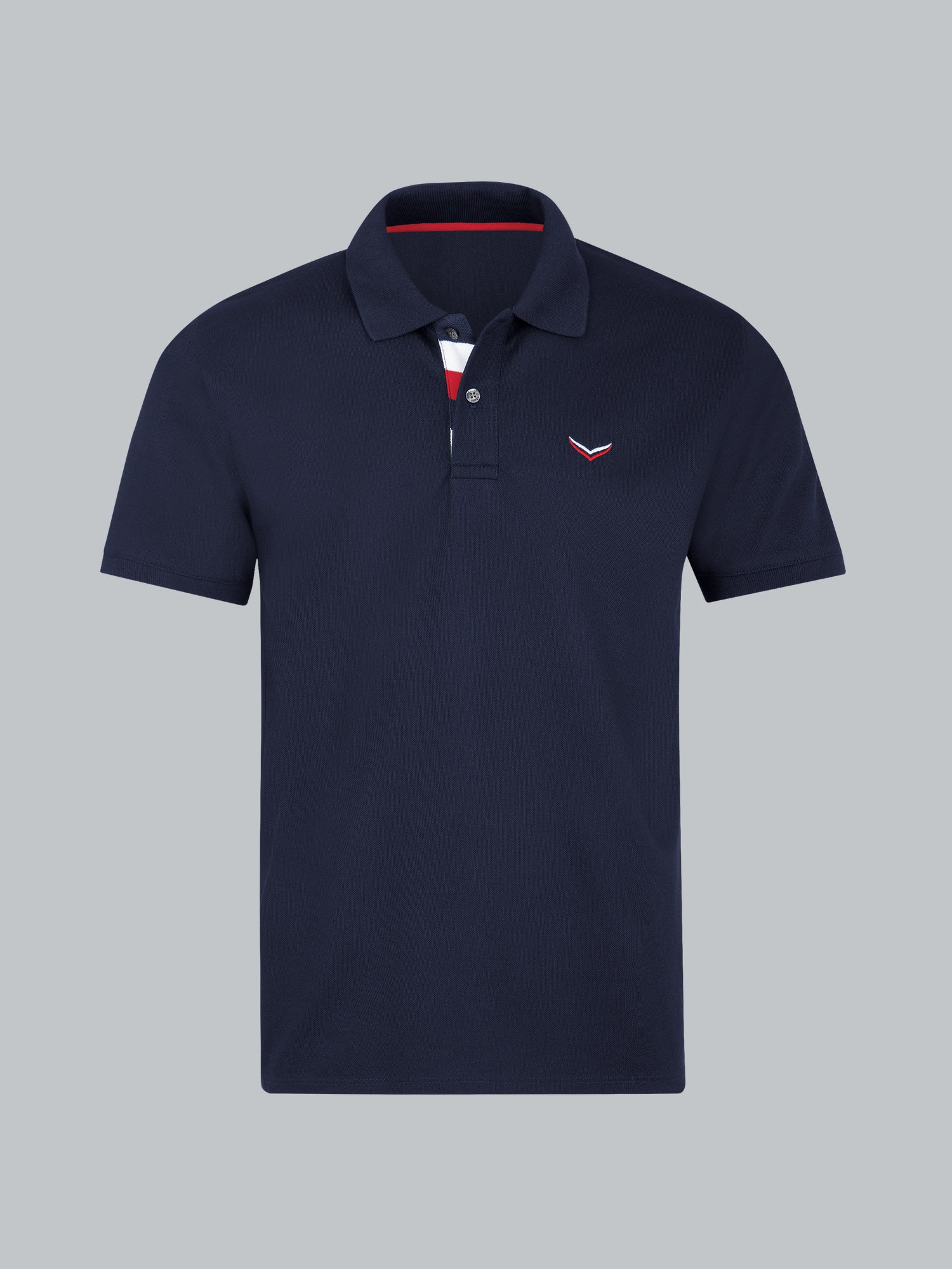 Poloshirt mit dreifarbiger Knopfleiste Navy