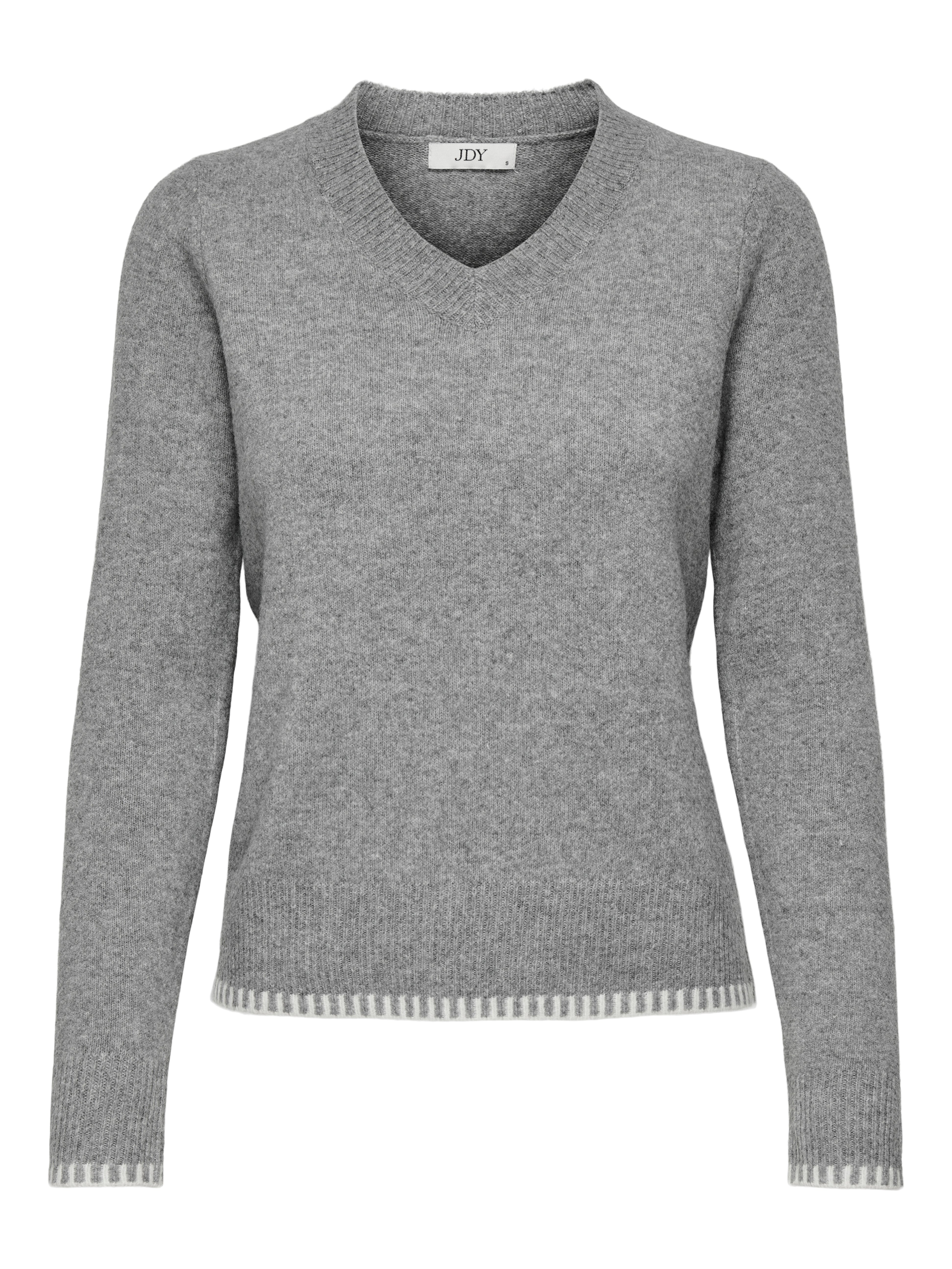 JDYSAGE Strickpullover Light Grey Melange