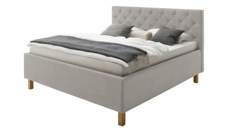 Polsterbettgestell San Remo Hellgrau 160 cm