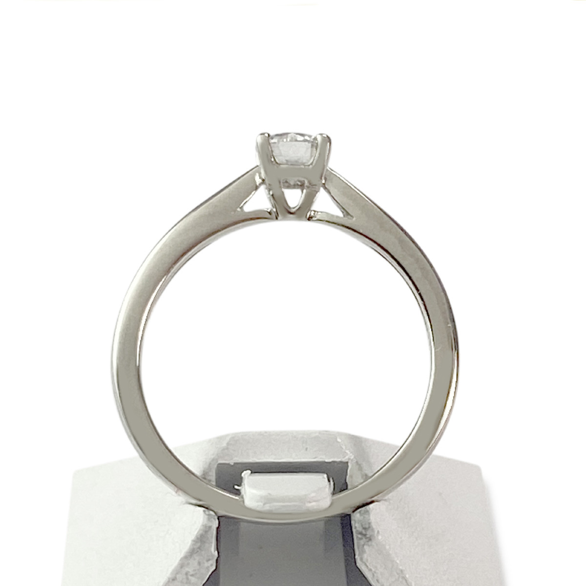 Solitaire d'occasion or 750 blanc diamant 0.30 carat