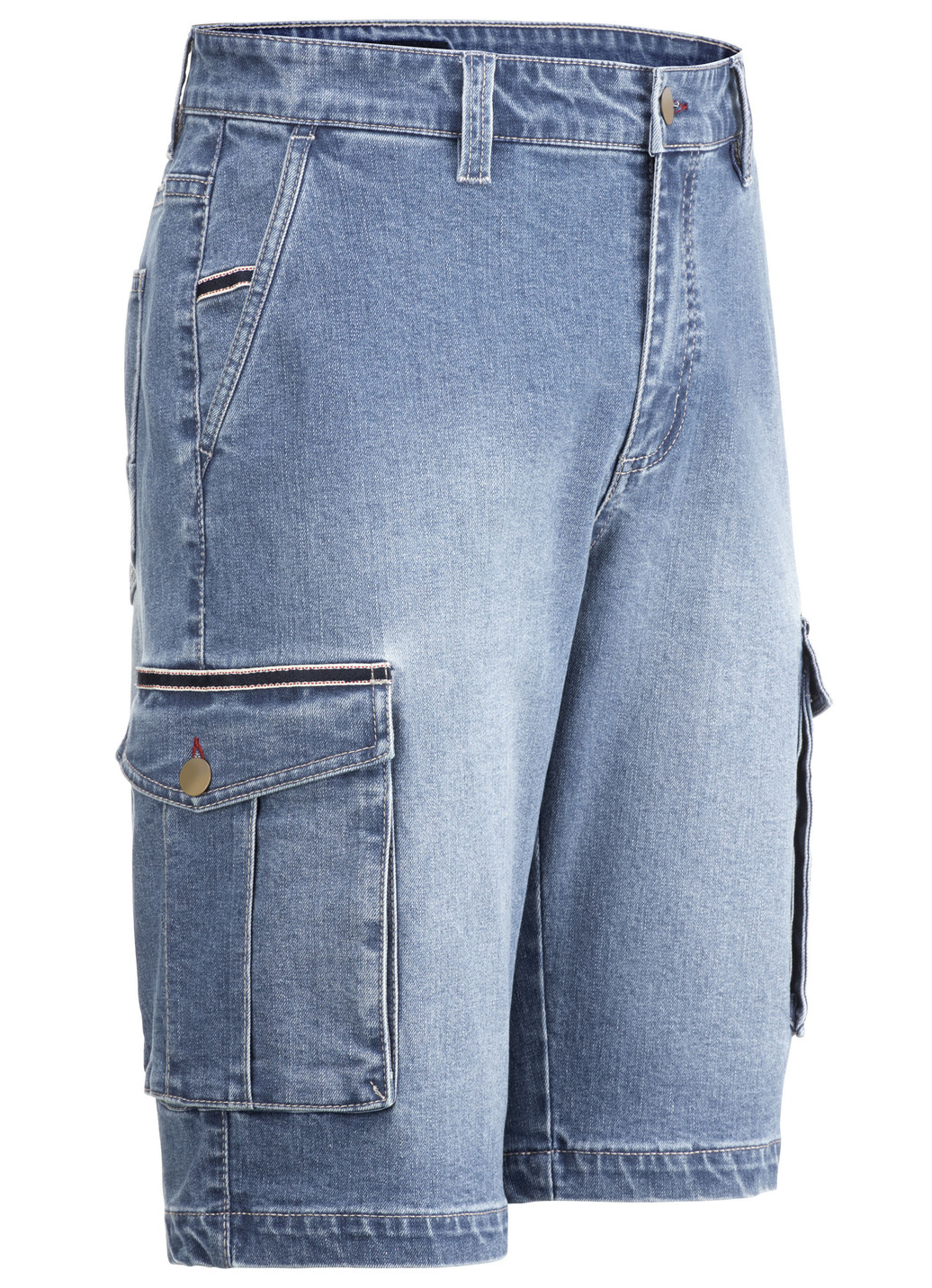 Jeans-Bermudas mit Cargotaschen