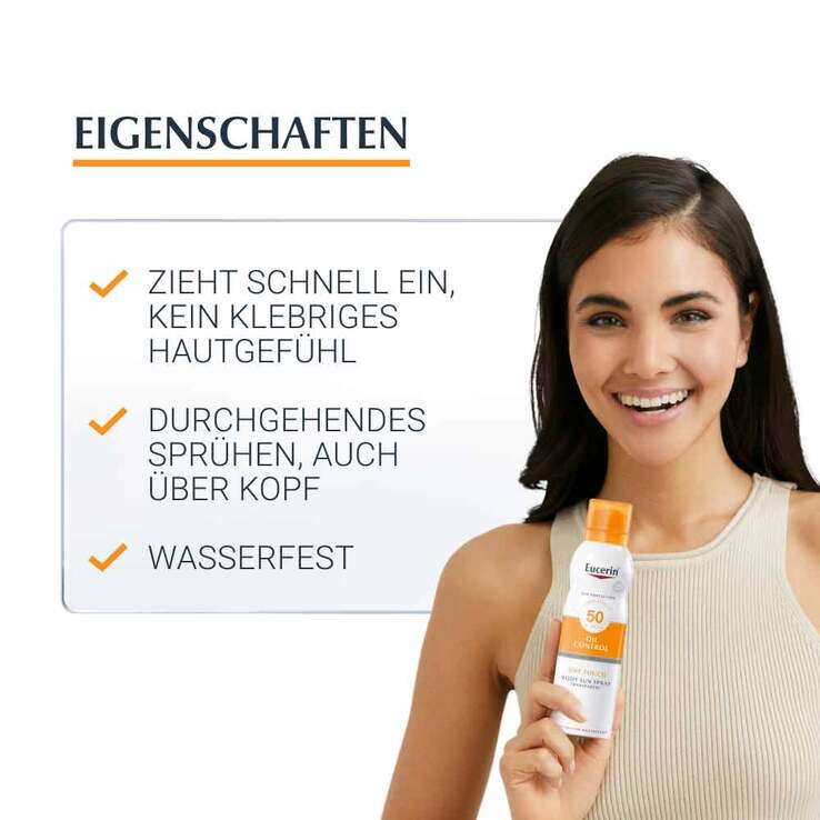 Eucerin Sun Oil Control Body transparent Aerosol LSF 50, 200 ml