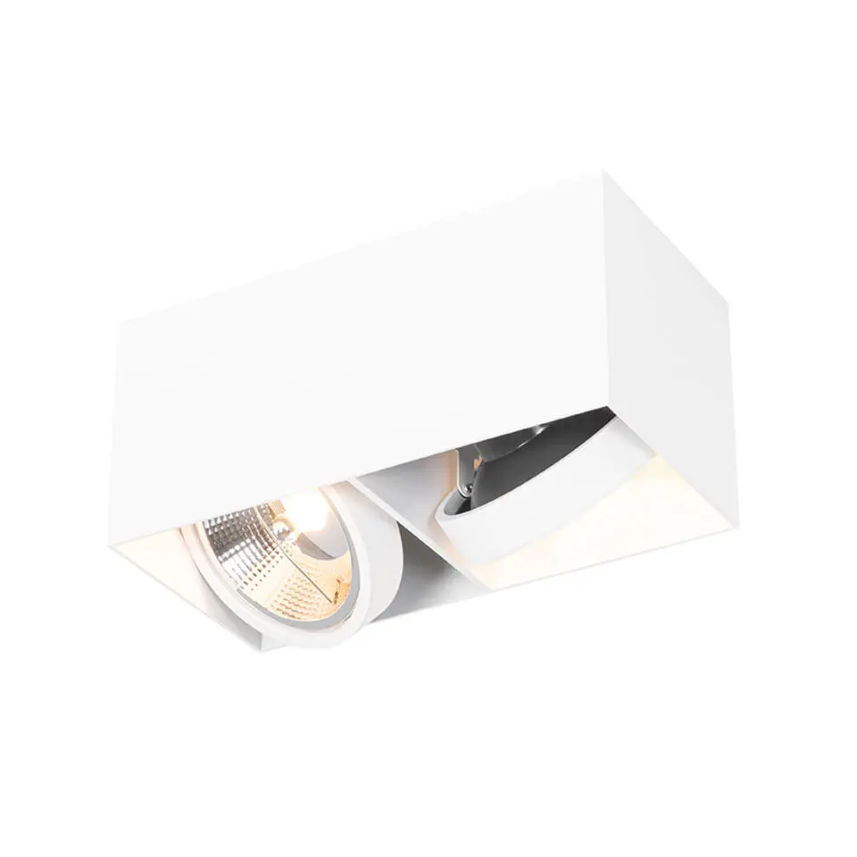 Qazqa opbouwspots box wit gu10