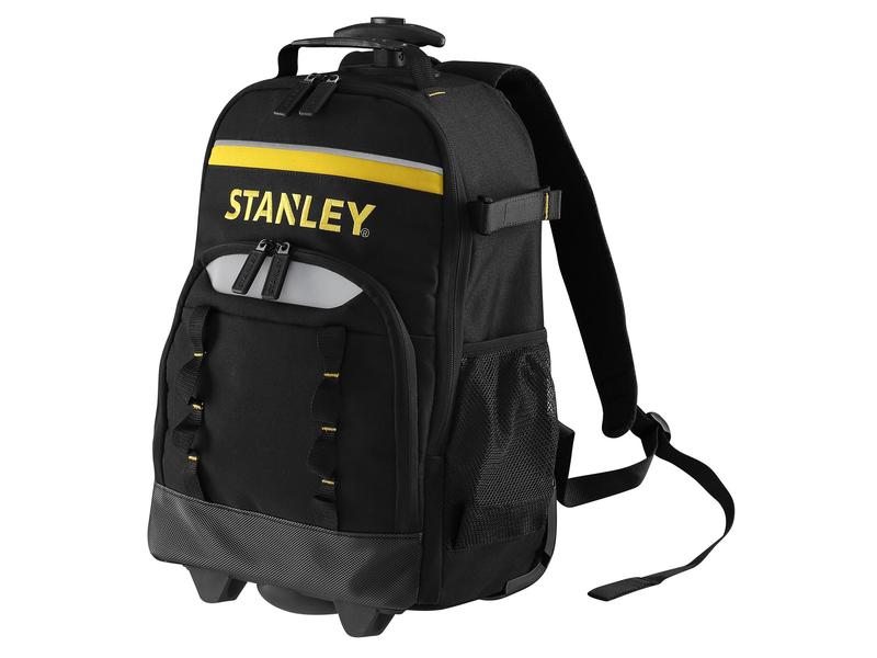 Stanley Werkzeugrucksack Essential Rucksack mit Rollen und Teleskopgriff für einfachen Transport schwerer Werkzeuge