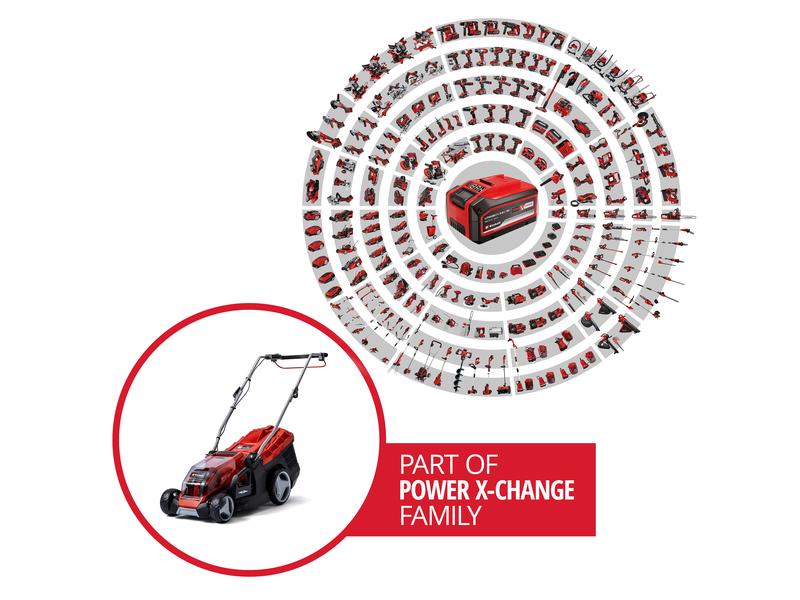 Einhell Akku-Rasenmäher GE-CM 36/36 Li (2 x 4.0 Ah) Rasenmäher mit zwei Akkus und zwei Ladegeräten