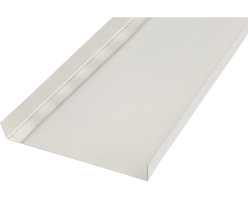 Gladde plaat U-vorm aluminium naturel 18x130x18 mm, 1 m